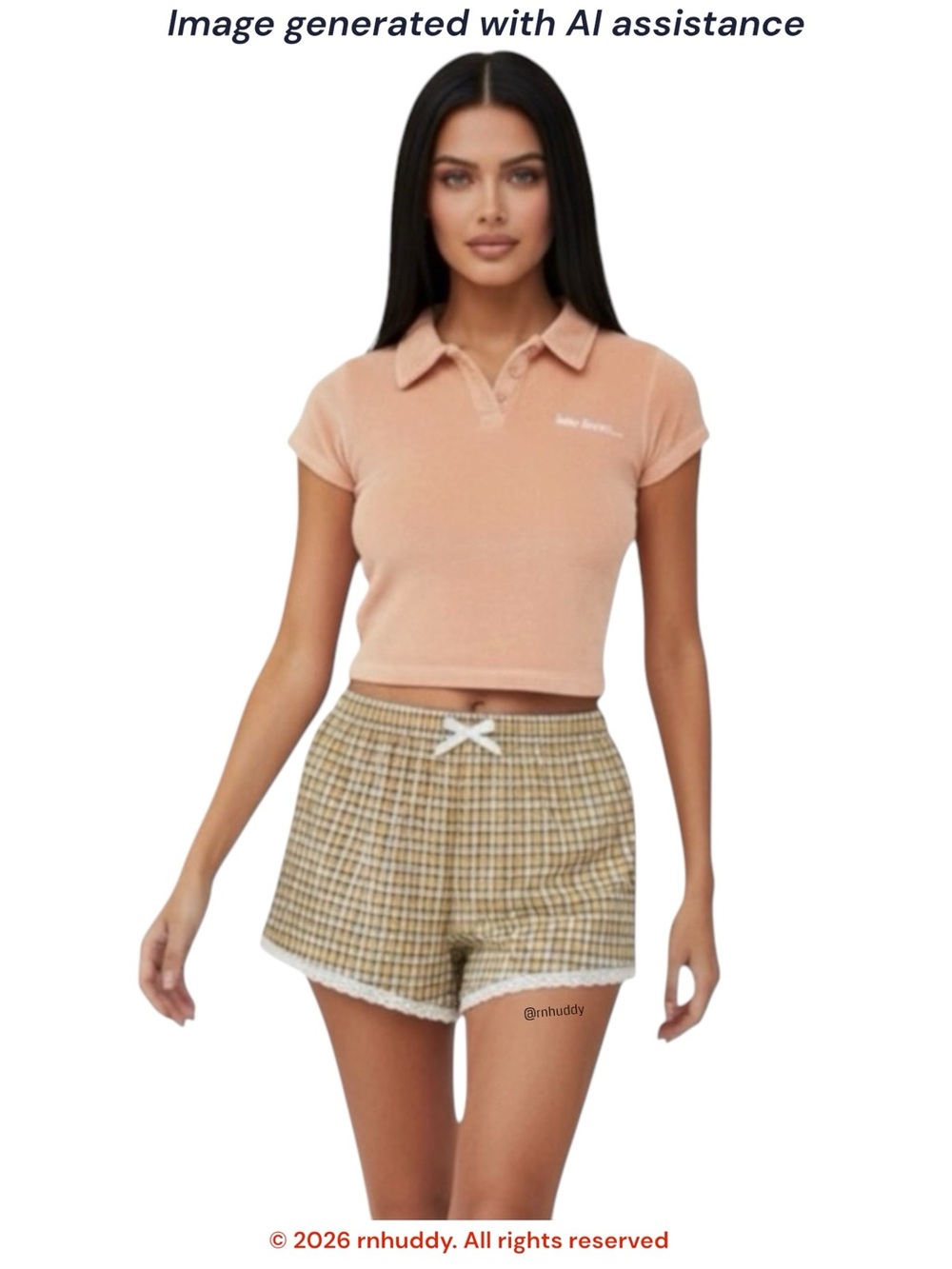 NWT Cotton Candy LA L mustard plaid bloomer shorts